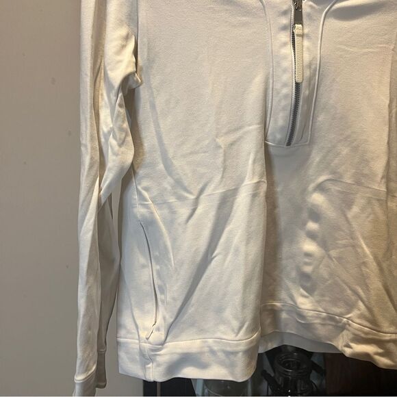 Athleta White Quarter Zip Top - Picture 2 of 6